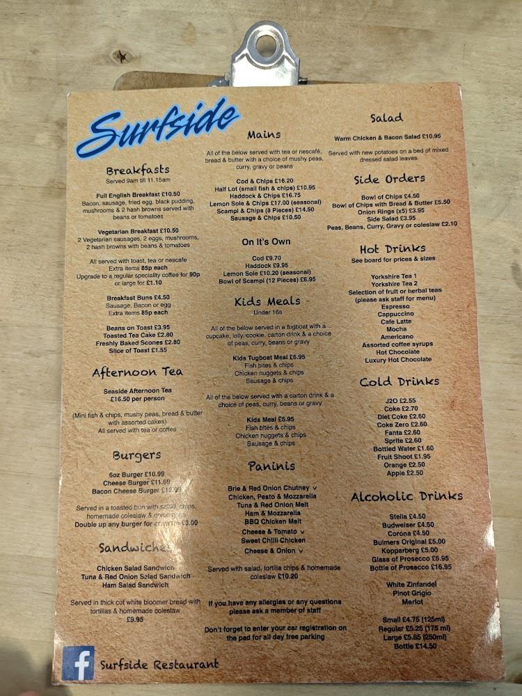Surfside Fish Bar & Restaurant Menu - 1