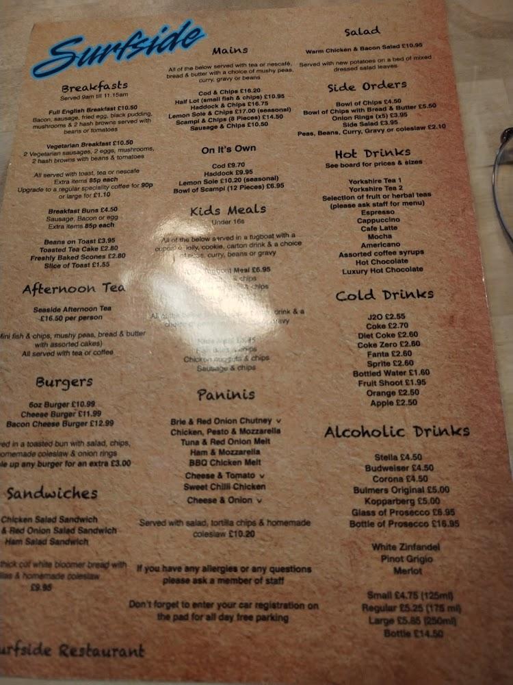 Surfside Fish Bar & Restaurant Menu - 2